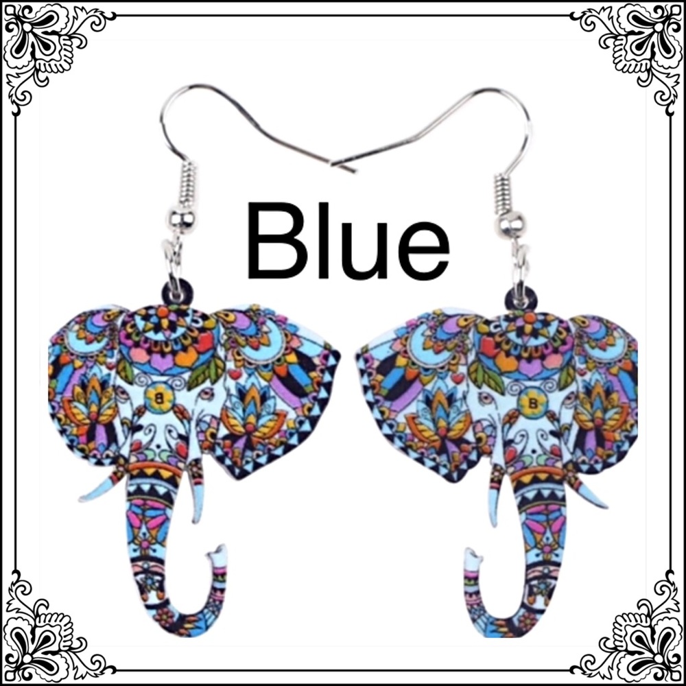Elephant Acrylic Earrings